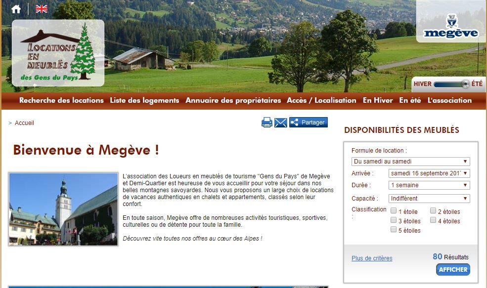 LOCATION A MEGEVE